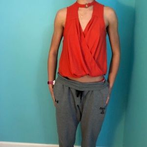 Orange free people top